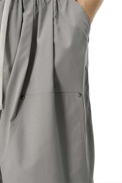 Rivet Detail Utility Long Shorts - Light Gray