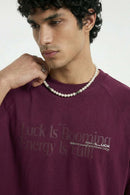 Raglan Graphic Relaxed T-Shirt - Purple