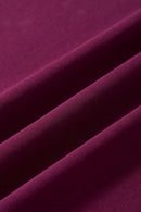 Embroidered Detail Cotton-Blend T-Shirt - Purple