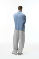 Seamed Fleece Jogger Sweatpants - Flower Gray