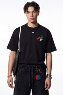 Back Graphic Loose Fit T-Shirt - Black