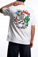 Back Graphic Loose Fit T-Shirt - White