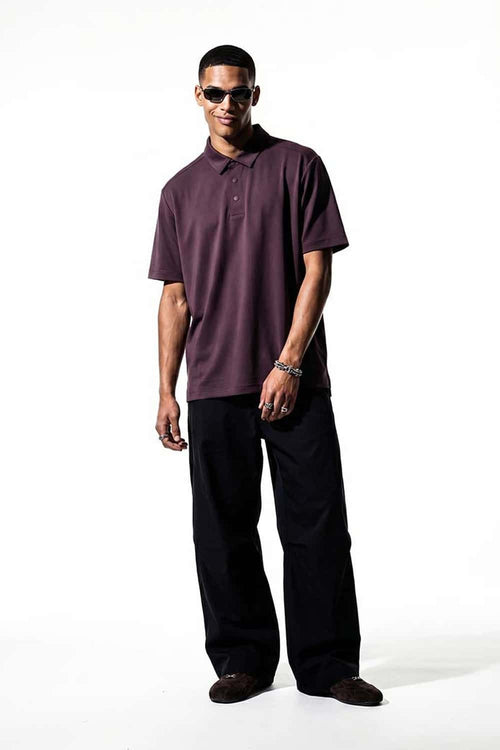 Taped Cool-Touch Polo Shirt - Purple
