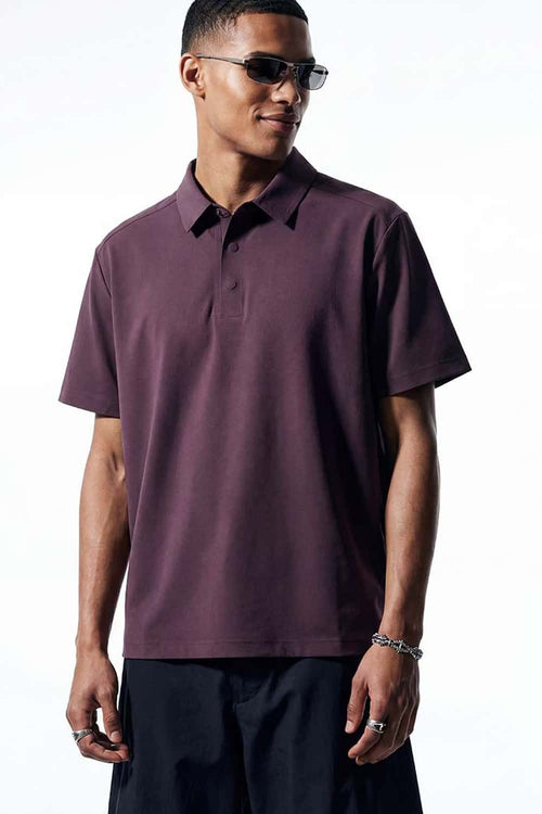 Taped Cool-Touch Polo Shirt - Purple