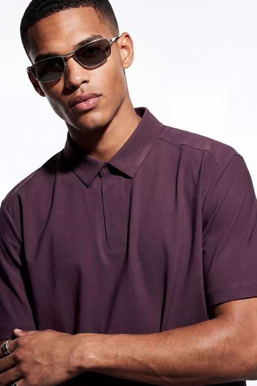 Taped Cool-Touch Polo Shirt - Purple