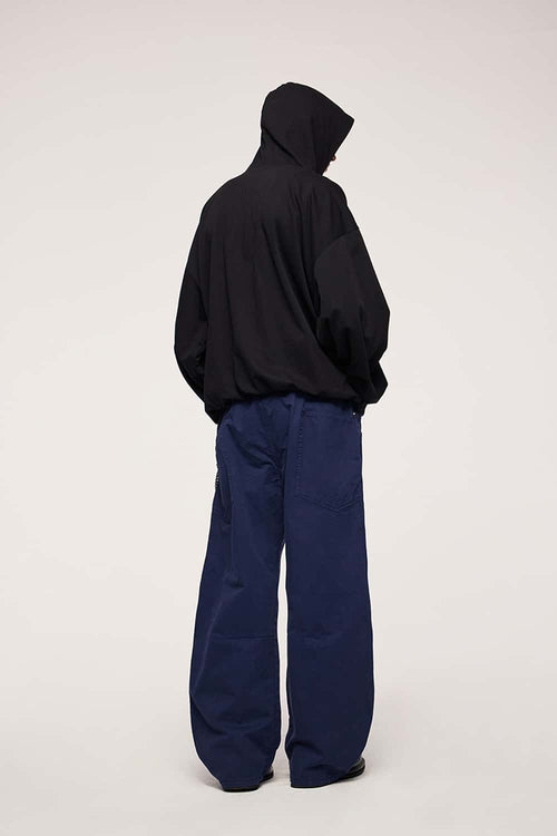 Cropped Boxy Hooded Sweatshirt - Active Black
