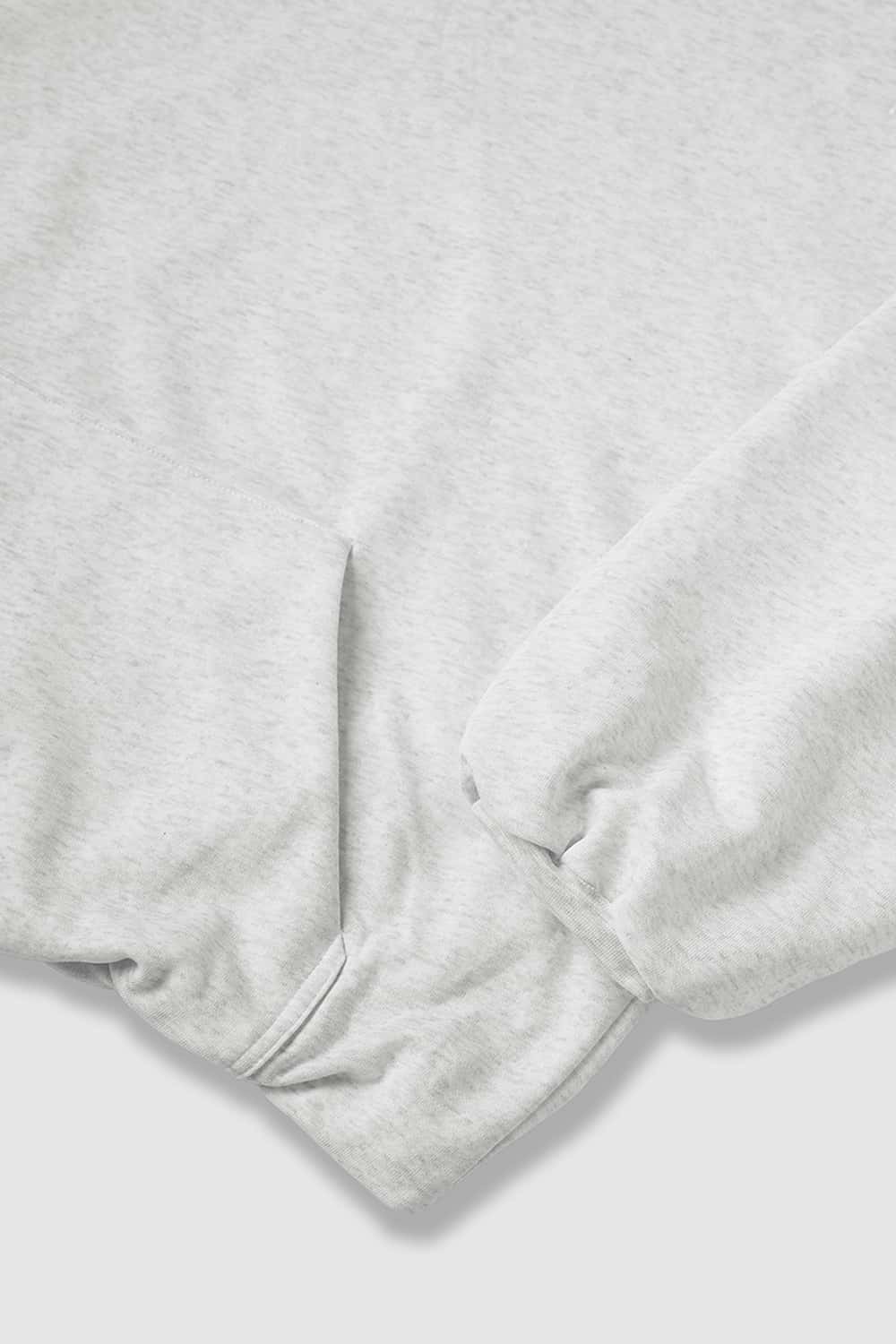 Cropped Boxy Hooded Sweatshirt - Flower Gray