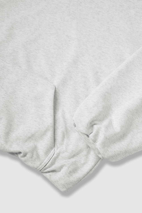 Cropped Boxy Hooded Sweatshirt - Flower Gray