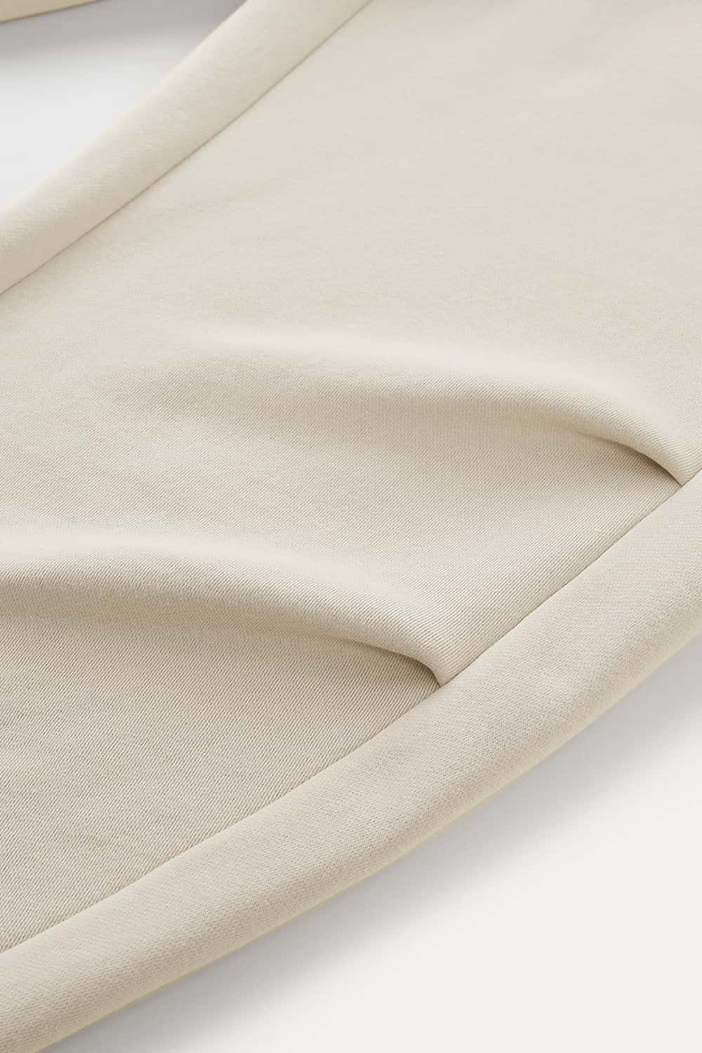 Fleece Curved-Leg Sweatpants - Gray