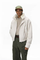 Detachable Collar Utility Jacket - Apricot