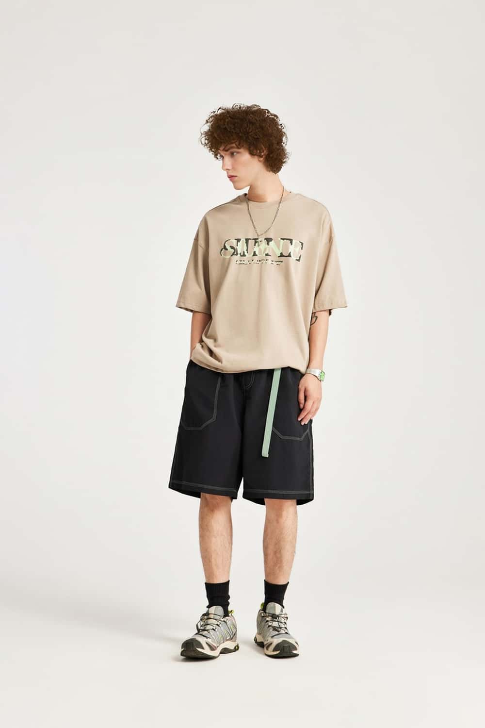 Moisture-Wicking Utility Knee-Length Shorts - Black