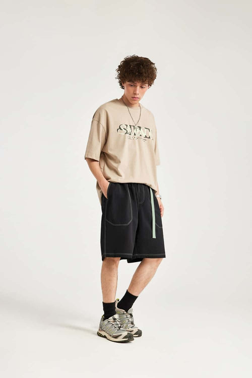 Moisture-Wicking Utility Knee-Length Shorts - Black