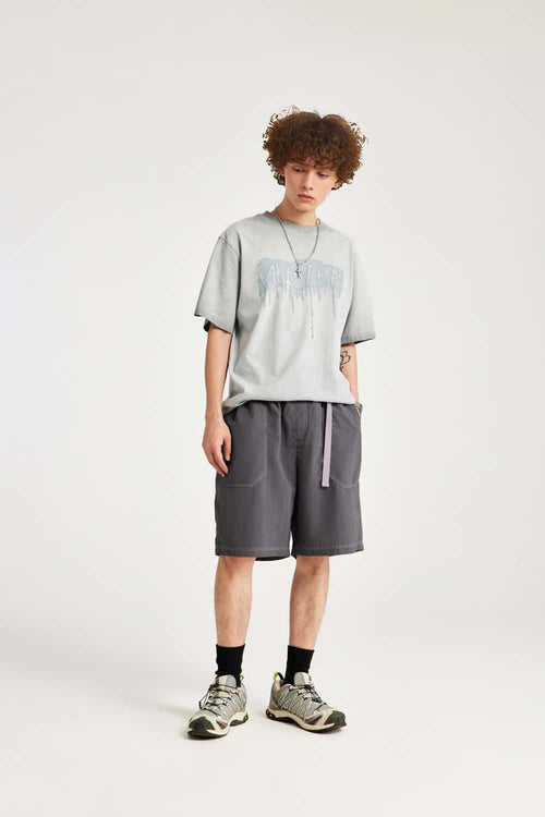 Moisture-Wicking Utility Knee-Length Shorts - Charcoal