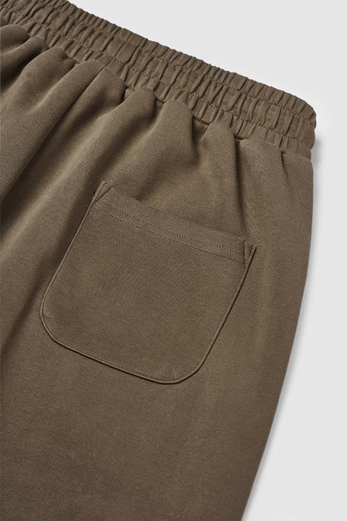 Washed Wide-Leg Sweatpants - Coffee
