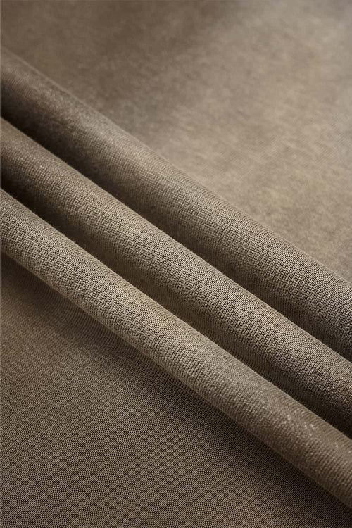 Washed Wide-Leg Sweatpants - Coffee