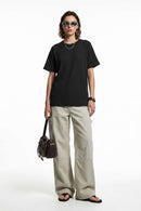 Ribbed Slim Fit T-Shirt - Black