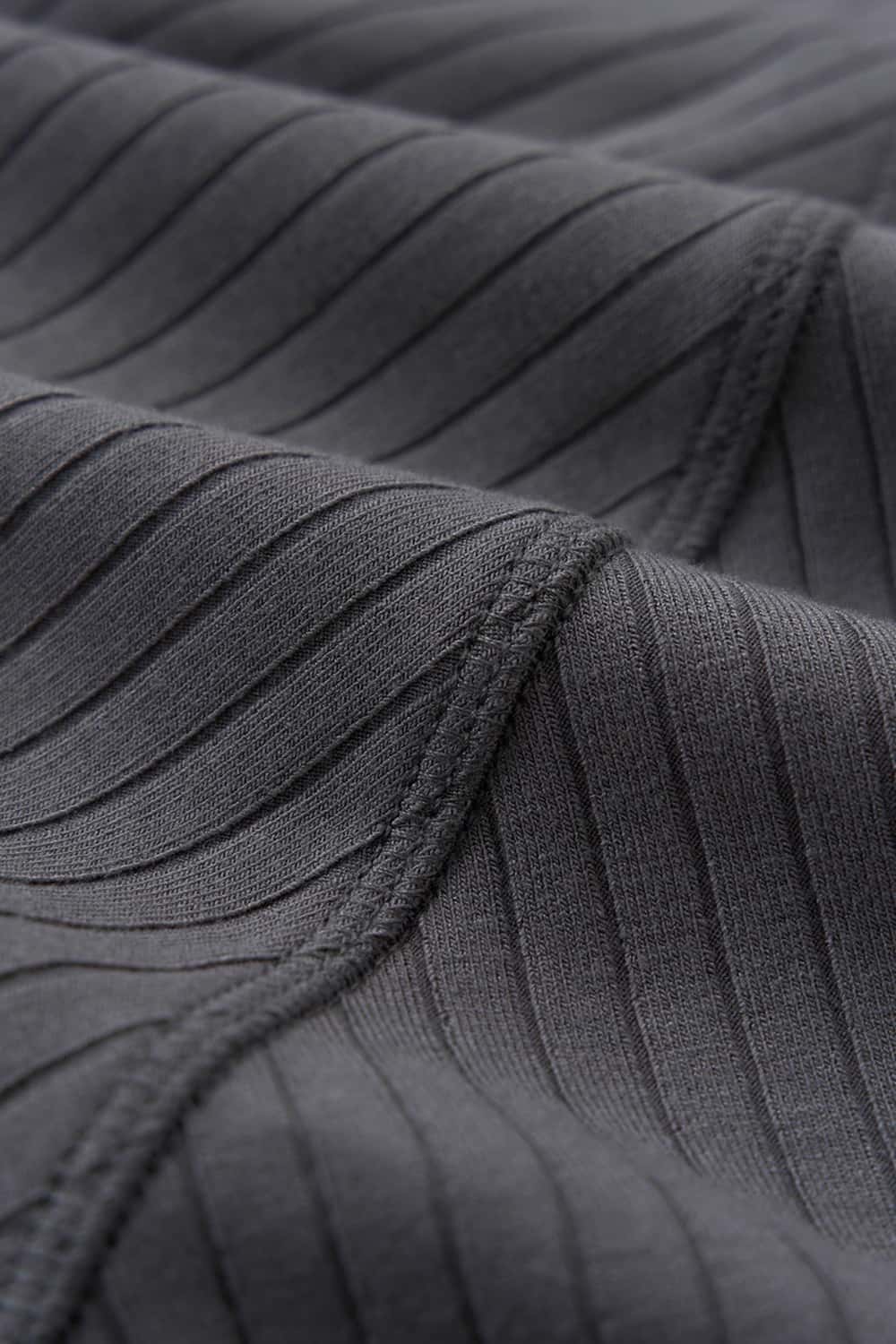 Ribbed Slim Fit T-Shirt - Gray
