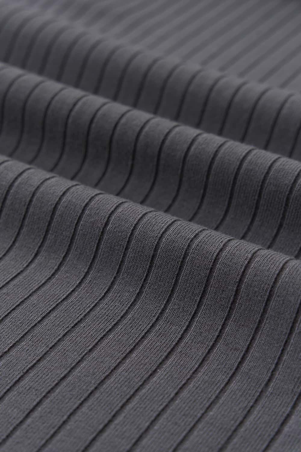 Ribbed Slim Fit T-Shirt - Gray