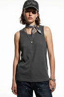 Ribbed Slim Fit Tank Top - Gray