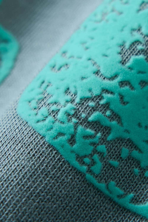 Raised Back Graphic Relaxed Tee - Blueish Green