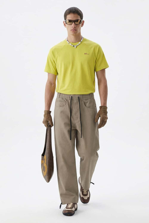 Drawstring Utility Straight Pants - Khaki