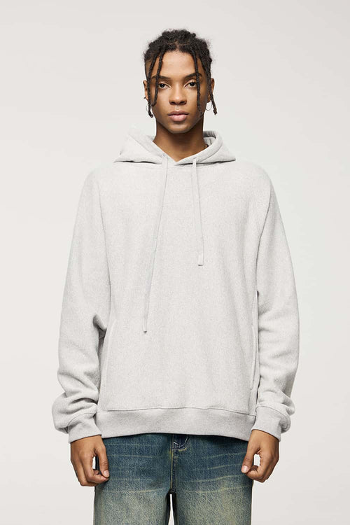 Fleece Loose Fit Pullover Hoodie - Wheaten
