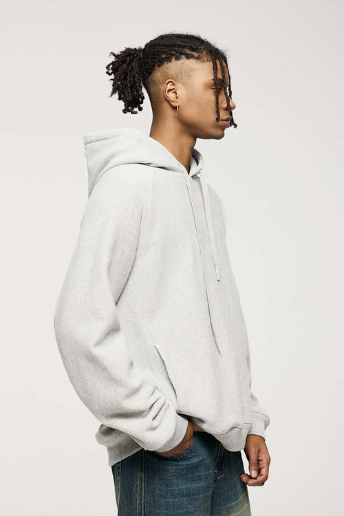 Fleece Loose Fit Pullover Hoodie - Wheaten