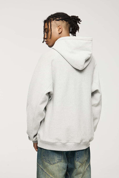 Fleece Loose Fit Pullover Hoodie - Wheaten