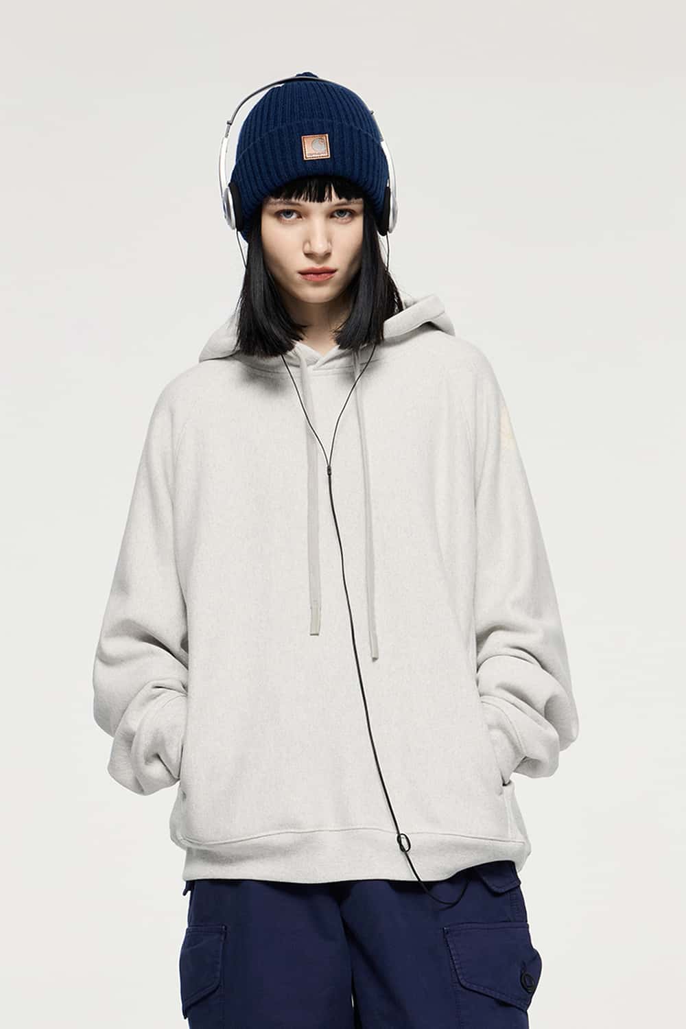 Fleece Loose Fit Pullover Hoodie - Wheaten