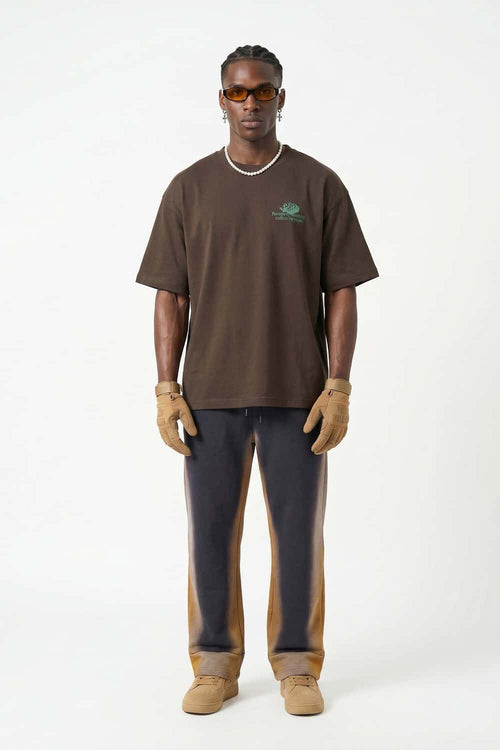 Raised Stone Graphic Relaxed Tee - Earth Brown