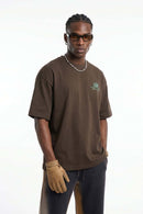 Raised Stone Graphic Relaxed Tee - Earth Brown