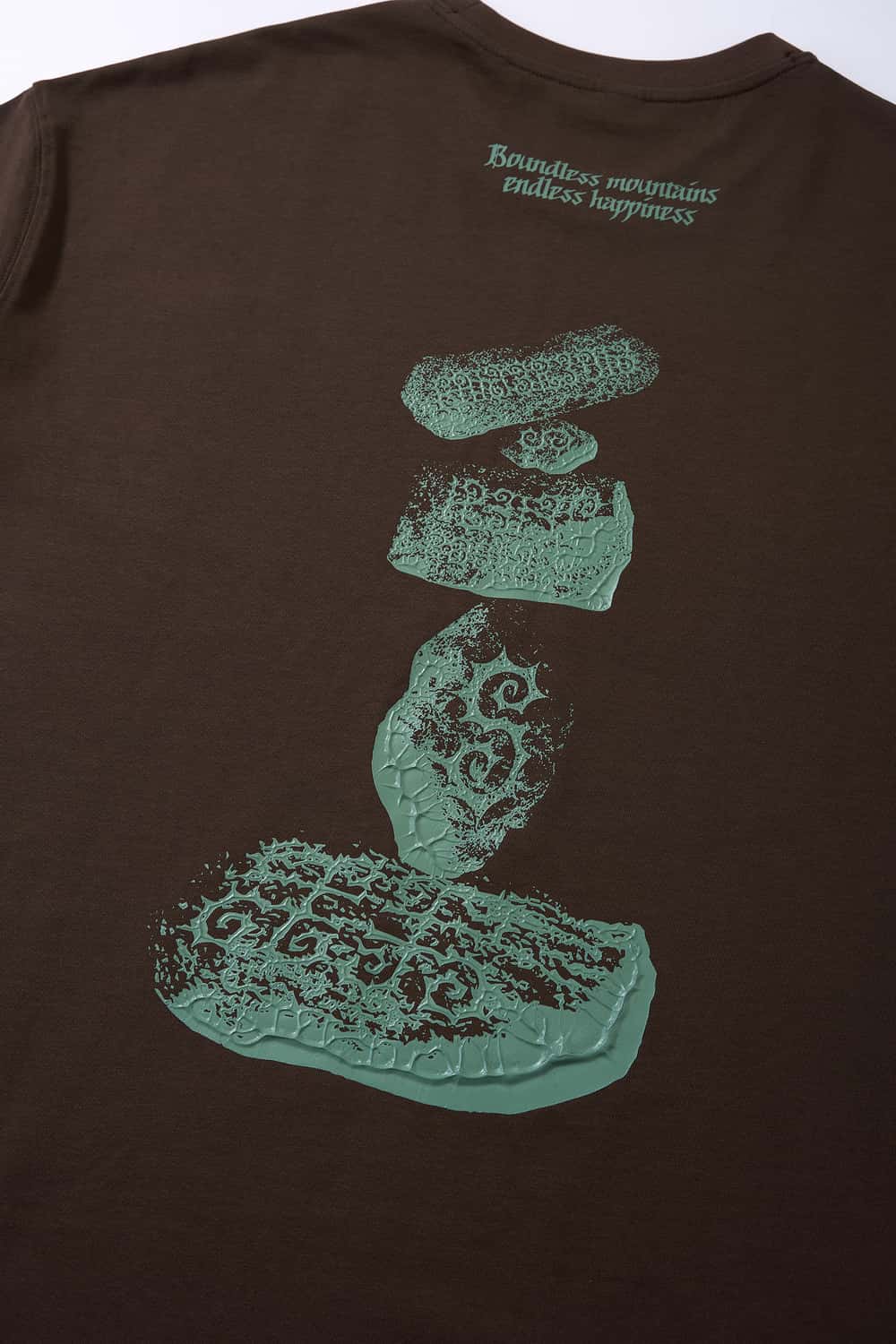 Raised Stone Graphic Relaxed Tee - Earth Brown