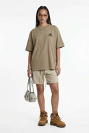 Raised Stone Graphic Relaxed Tee - Khaki