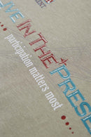 Paneled Graphic Long Sleeve T-Shirt - Khaki