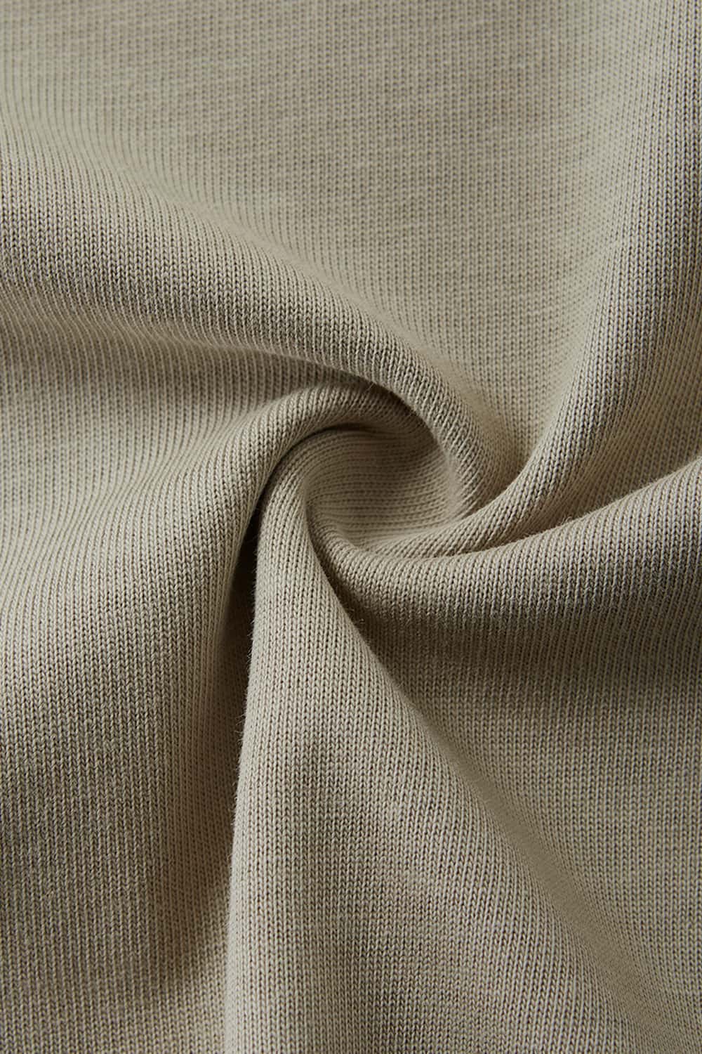 Paneled Graphic Long Sleeve T-Shirt - Khaki