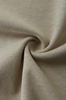 Paneled Graphic Long Sleeve T-Shirt - Khaki