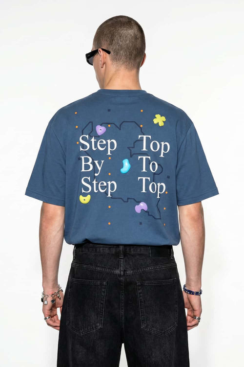 Raised Back Graphic T-Shirt - Blue