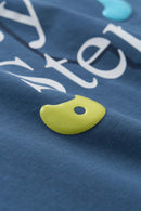 Raised Back Graphic T-Shirt - Blue