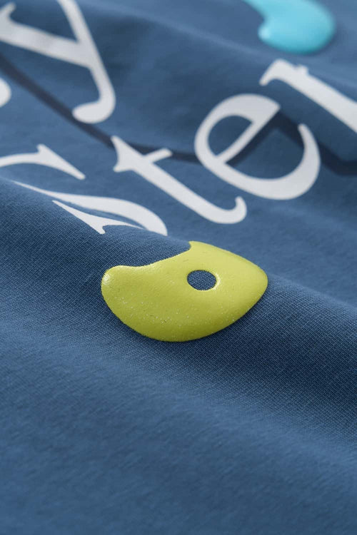 Raised Back Graphic T-Shirt - Blue