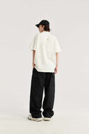 Ripstop Wide-Leg Cargo Pants - Black