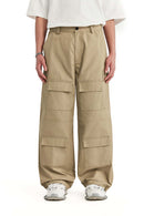 Ripstop Wide-Leg Cargo Pants - Khaki