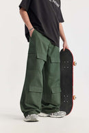 Ripstop Wide-Leg Cargo Pants - Rainforest Green