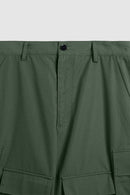 Ripstop Wide-Leg Cargo Pants - Rainforest Green
