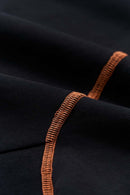 Chenille Graphic Loose T-Shirt - Black