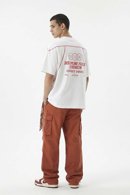 Quick-Dry Mesh Graphic T-Shirt - White