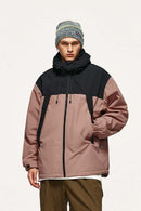 Insulated Hooded Panel Jacket - Misty Pink