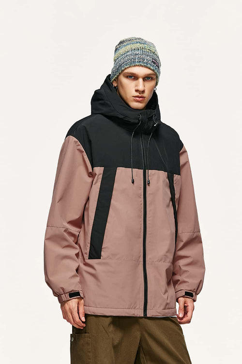 Insulated Hooded Panel Jacket - Misty Pink
