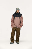 Insulated Hooded Panel Jacket - Misty Pink