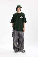 Puff Print Graphic T-Shirt - Green