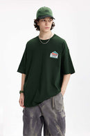 Puff Print Graphic T-Shirt - Green